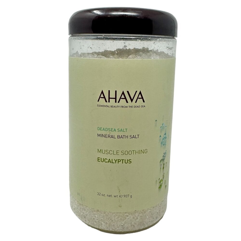 AHAVA Dead Sea Salt Mineral Bath Salt - Muscle Soothing Eucalyptus 32 Oz 907 g - Picture 3 of 12
